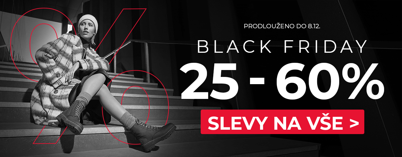 Prodlouženo | Black Friday -  Slevy 25-60% na vše