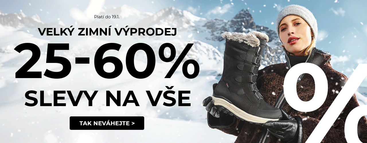Velký zimní výprodej 25-60% na vše