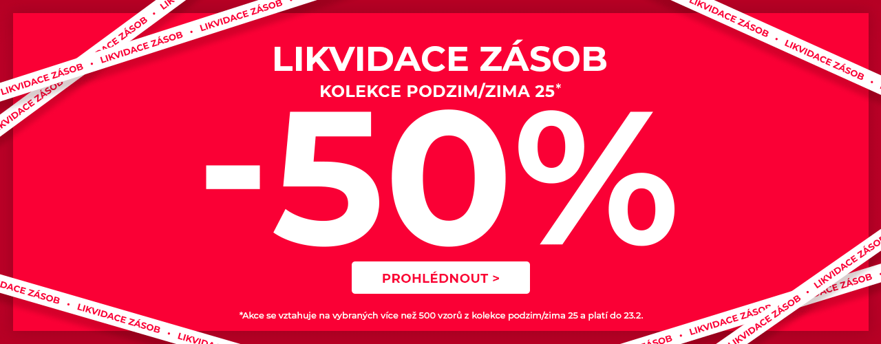 Likvidace zásob -50% na kolekci podzim/zima*