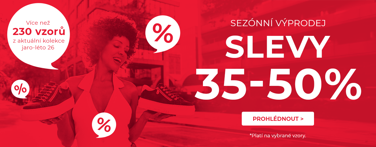 Sezónní výprodej 35-50% na vybrané vzory Sezónní výprodej 35-50% na vybrané vzory