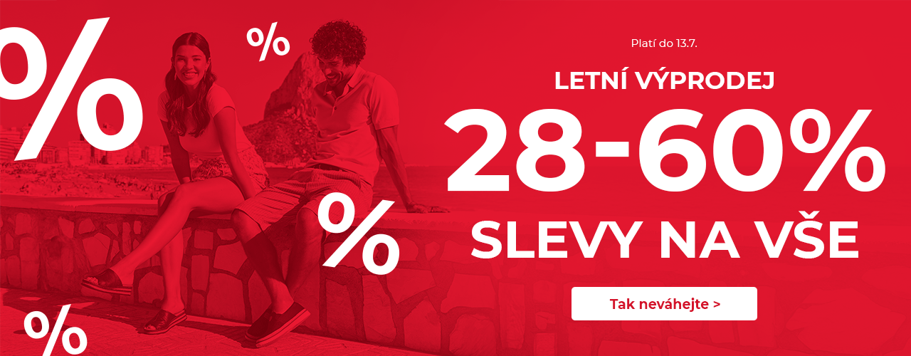 Letní výprodej 28-60 % na vše