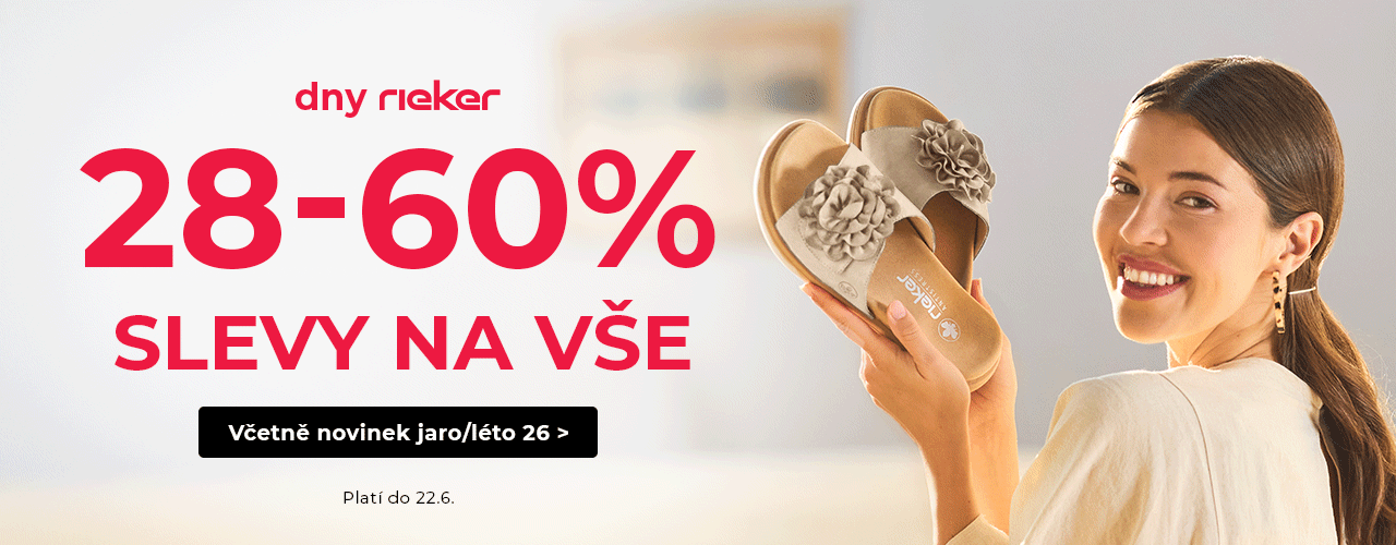 Dny Rieker Slevy na vše 28-60 % Dny Rieker Slevy na vše 28-60 %