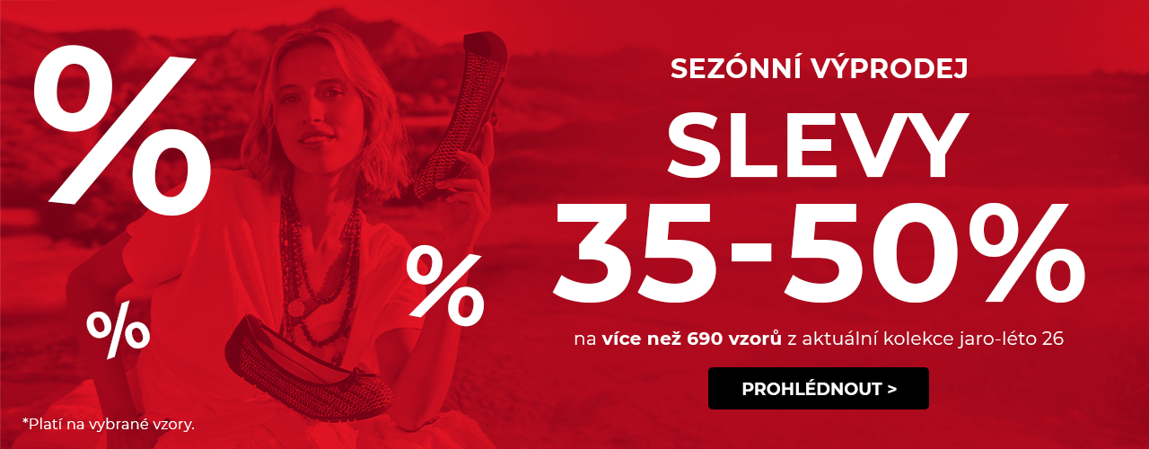 Sezónní výprodej 35-50% na vybrané vzory Sezónní výprodej 35-50% na vybrané vzory