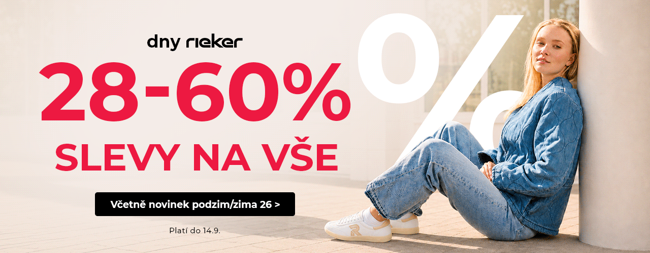 Dny Rieker 28-60% na vše Dny Rieker 28-60% na vše