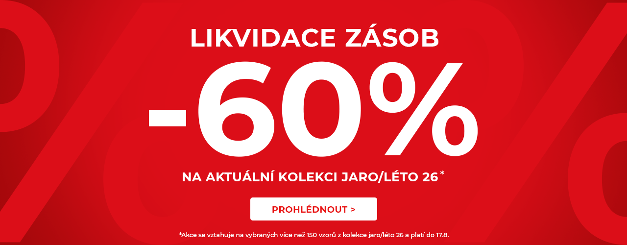 Likvidace zásob -60% na kolekci jaro/léto*