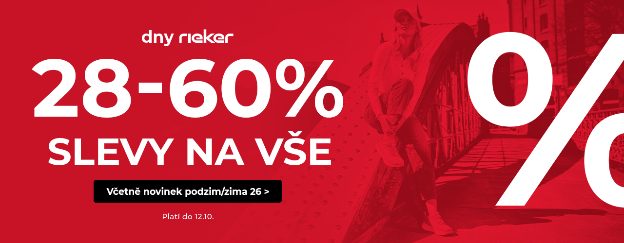 Dny Rieker 28-60% na vše Dny Rieker 28-60% na vše