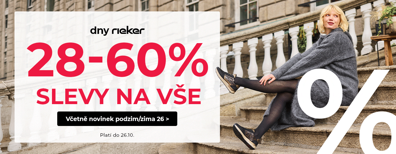 Dny Rieker 28-60% na vše Dny Rieker 28-60% na vše